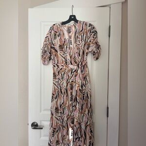 ba&sh wrap multicolor dress